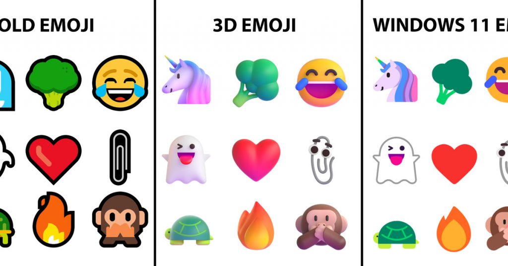 El nuevo emoji de Windows 11 no es 3D como prometió Microsoft