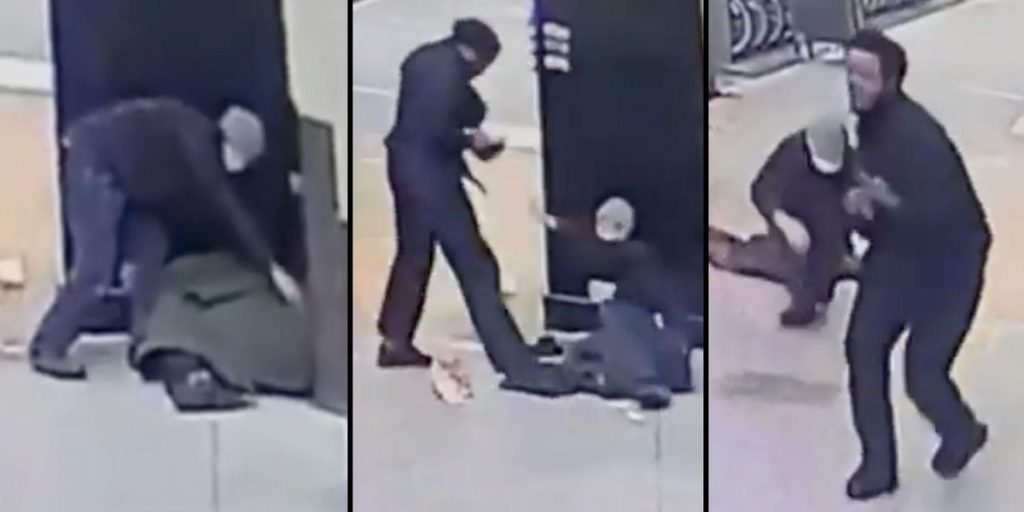 Video: El buen samaritano intenta darle su abrigo a un vagabundo de NYC que lo ataca y le da un puñetazo en la cara