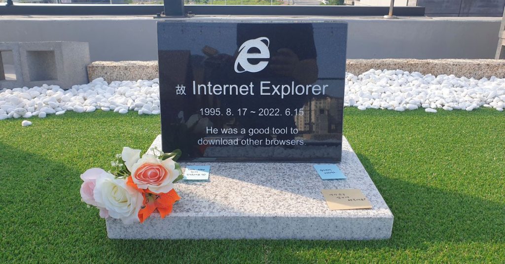 Vea cómo la lápida de Internet Explorer se propaga muy rápidamente en Corea del Sur