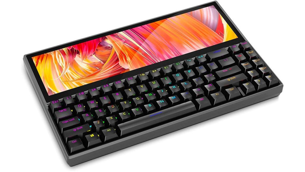 Este teclado mecánico tiene una pantalla táctil de 12 pulgadas incorporada