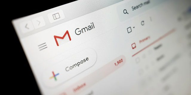 Una vista de la interfaz de Google Gmail en una computadora portátil, 14 de enero de 2020.