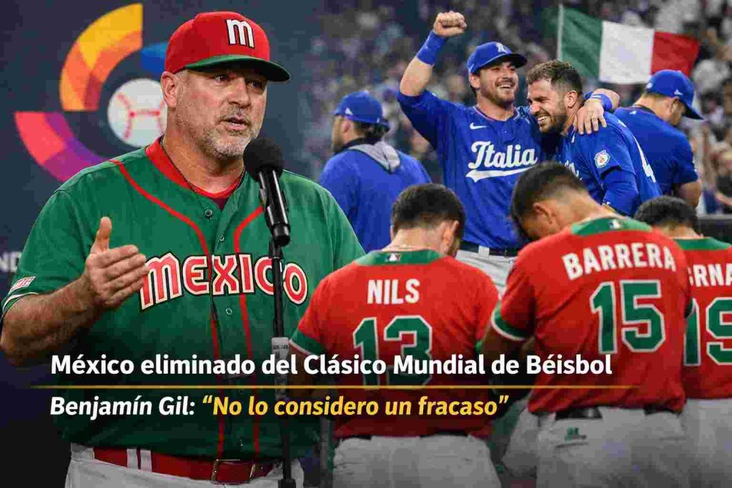 Benjamín Gil rechaza que la eliminación de México sea un fracaso en el Clásico Mundial de Béisbol Benjamín Gil rechaza que la eliminación de México sea un fracaso en el Clásico Mundial de Béisbol